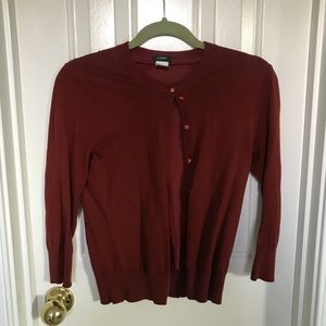 J. Crew Jackie Cardigan (Wine)